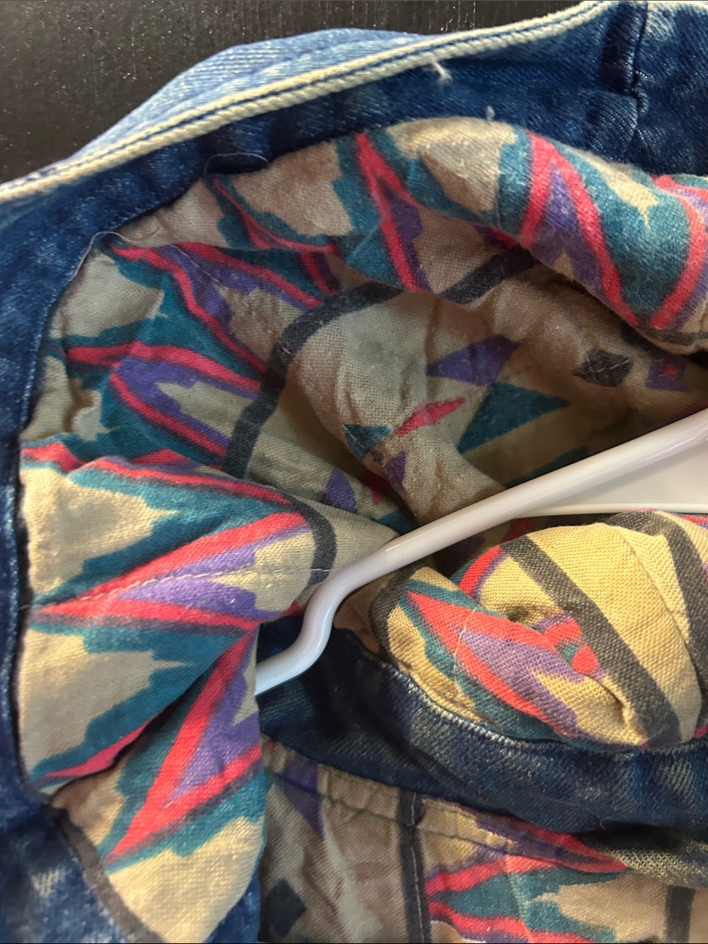 90’s Vintage Hooded Denim Toggle Jacket - Picture 6 of 10
